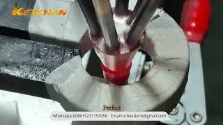 Automatic Induction Brazing of Brass Distributor | KETCHAN Smart Coil Double Joint Welding System