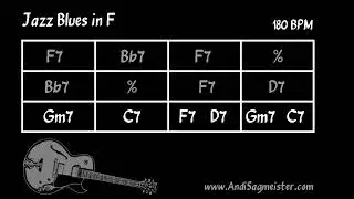 Jazz Blues in F (180 BPM) Backing Track