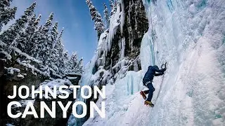 Ice Climbing in Johnston Canyon