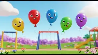 Five Little Toy Balloons Float Float Float | Nursery Rhymes for Kids & Baby Songs