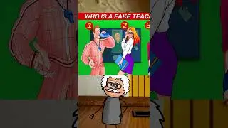 Who is the fake teacher &mdash; Person 1, 2, or 3?  #LogicRiddle