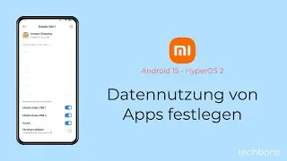 Datennutzung von Apps festlegen - Xiaomi [Android 15 - HyperOS 2]