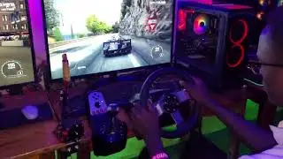 GRID 2 on a Logitech Racing Wheel Simulator with Pedals intense Test Drive