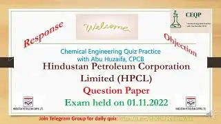 #hpcl Question paper - Chemical Engineering #technical and #Non-Technical Questions🌹👍