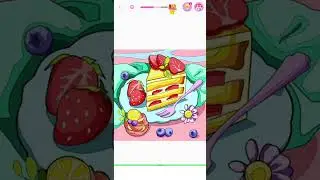 Coloring Beautiful Cake Girl