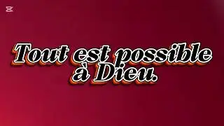 Tout est possible à Dieu.@Jesuschristleseuldominateur7 