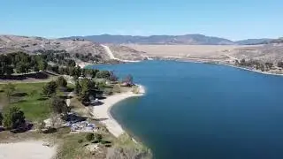 CASTAIC LAKE DAM - LAGOON, CALIFORNIA, Drone Video, DJI Mini 2