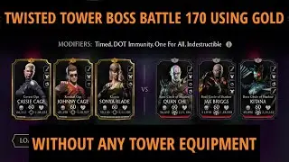 TWISTED TOWER BOSS BATTLE 170 USING GOLD WITHOUT ANY TOWER EQUIPMENT!!