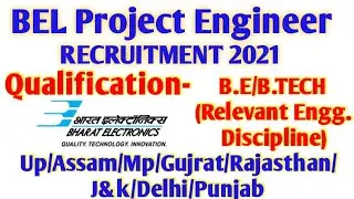 BEL Project Engineer Recruitment 2021|| #Shorts
