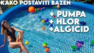 Montaža Intex bazena (How to mount Pool 2025 ) Postavljanje, pumpa, algicid, hlor, plovak, crijeva