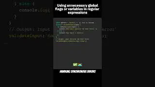 Using unnecessary global flags or variables in regular expressions #javascript #codingtips