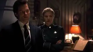 Apollo and Starbuck Discuss Admiral Adama's & President Roslin's Absence From the Ship