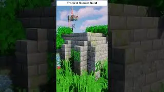 Tropical Bunker Build in Minecraft 🌴 &ndash; Hidden Survival Base #shorts #minecraft