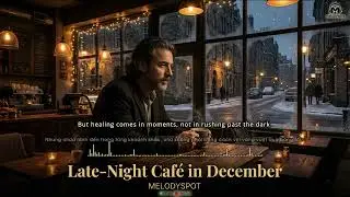 🎄 Late Night Caf&eacute; in December &ndash; Melodyspot | Lofi Chill &bull; Snowy Night Ambience &bull; Cozy Coffee Shop