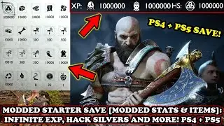 God Of War Ragnarok MODDED Starter Save (God Mode, Infinite EXP & Hack Silver) [PS4 & PS5]