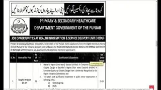 Health Department Punjab Jobs 2021 All Advertisements