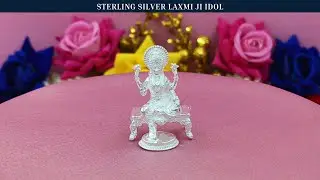 Sterling Silver Laxmi ji Idol for Wealth and Blessings | 925 BIS Hallmarked | Osasbazaar #SilverIdol