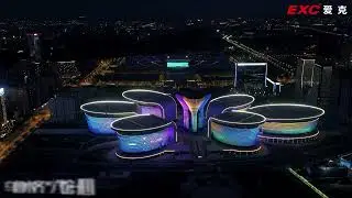 Urumqi Six Stadiums and One Center Light Show #project #ledlights  #architecture #buildinglighting