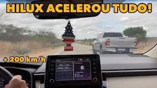 HILUX 2021 204CV VS COROLLA 2020  177CV - AGROBOY ANDANDO À 200 KM/H!