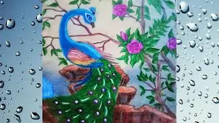 Peacock portrait painting |  birds drawing peacock | peacock drawing beautiful | Art World Tour