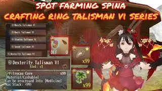 toram online - spot farming spina crafting ring talisman VI series location material - yusagi