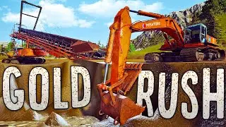 Building A New Open-Pit Gold Mine - Our Richest Paydirt Yet! - Gold Rush The Game