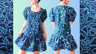 Wren Dress Sew Along  // Chalk and Notch Pattern #sewingtutorial with Urbanstax African Batik