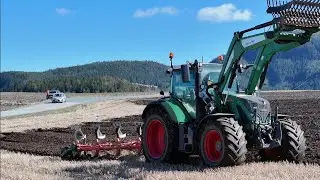 Pløying på Hammer øvre | Fendt 718 | Kverneland ES85