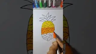 Poco Loco Pineapple 🍍 #creative #mindfull #coloring #art #craft #satisfying