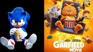 Sonic goes to watch the Garfield movie (road trip)