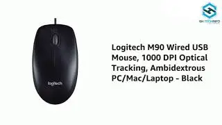 Logitech M90 Wired USB Mouse, 1K DPI Optical Tracking, Ambidextrous PC-Mac-Laptop &ndash; Black