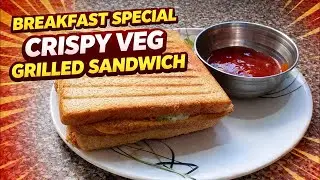 Instant breakfast veg sandwich| Crispy veg sandwich|वेज सैंडविच #breakfastrecipe #cooking #sandwich 