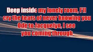 Jacquelyn in the Background (karaoke)  (by request)