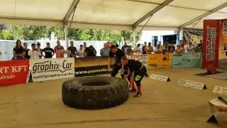 Tiger scitec Bucharest Jaras and Repsys super heavy 800 kg tire flip