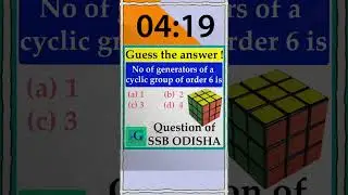 SSB Odisha Math | Group Theory Shorts | Question Bank #ugpgsimplemath #grouptheory #ssbodisha