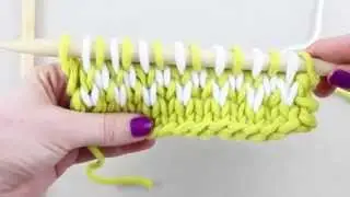 Simple Stylish Stricken-Tutorial: Technik 44: Jacquardmuster Fadenwechsel mit einer Hand