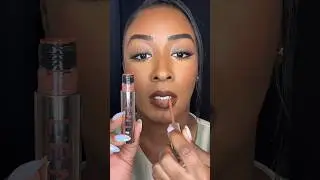 The perfect nude lip combo for Dark Skin Tones🤎 #lipcombo #lipstick #lipgloss