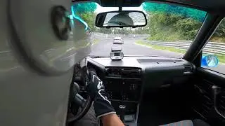 Fast fun lap with traffic on Nurburgring TF  - BMW E30 M3 S54 following BMW M2C