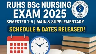 🔥Latest update Ruhs bsc nursing semester exam 2025exam date november sedhule form Bsc Nursing result
