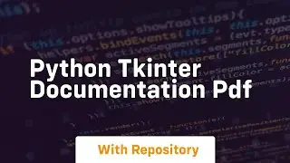 python tkinter documentation pdf