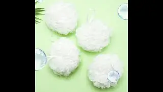 Trial order for 60g white PE Mesh Shower Body Scrub Loofah exfoliating bath sponge to USA