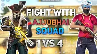 FIGHT WITH AJJUBHAI SQUAD IN RANKED MATCH | REAL OR FAKE | FREEFIRE BATTLEGROUND