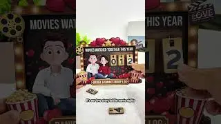Movies Watched Together This Year | Couples' Movie Log | Personalized Hanging Movie Tracker