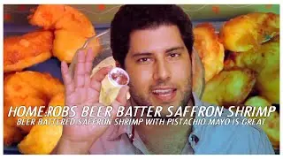 Saffron Beer Battered Jumbo Shrimp with Pistachio Mayonnaise -  BEER YOU CAN EAT - from the Brewhaha