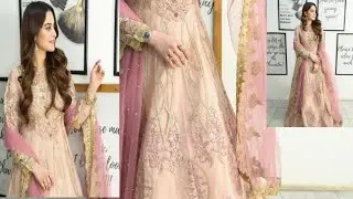 Aiman khan beautiful dress design ideas 2022/Aiman khan new look/ Beautiful pink dress design