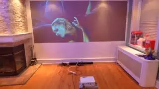 Ambient light killer luminous ALR cinema paint using 720p and 4k long and short throw projectors