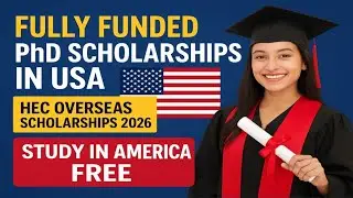 Fully Funded PhD Scholarships in USA 🇺🇸 | HEC Overseas Scholarships 2026 | Study in America Free
