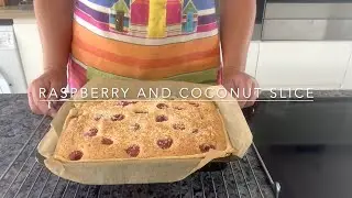Raspberry and Coconut Slice