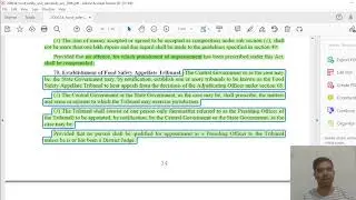THE FOOD SAFETY AND STANDARDS ACT, 2006 Ch 10 upto sec 79