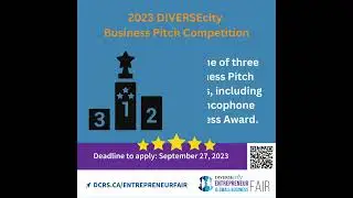DIVERSEcity Business Pitch Competition; Submission Deadline: September 27, 2023